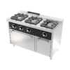 Fogão a gás 3 queimadores com forno 600 e forno C3F600H -Hotelequip.pt