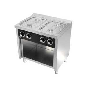 Fogão a gás com móvel 4 queimadores CB4F600E -Hotelequip.pt