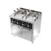 Cozedor de pasta eléctrico 25l+25l com móvel -Hotelequip.pt
