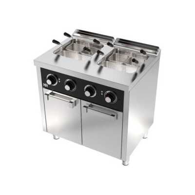 Cozedor de pasta eléctrico 25l+25l com móvel -Hotelequip.pt