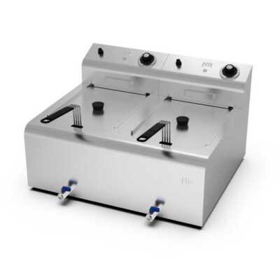 Fritadeira eléctrica 10l+10l (dupla)  -Hotelequip.pt