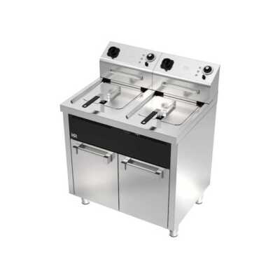 Fritadeira eléctrica trifásica móvel 10l+10l 9kw