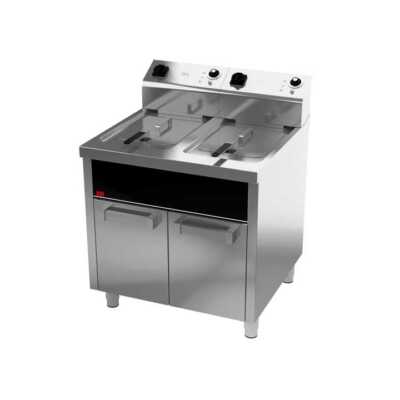 Fritadeira eléctrica trifásica com móvel 15l+15l