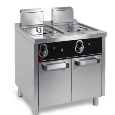 Fritadeira a gás 12l+12l com móvel -Hotelequip.pt