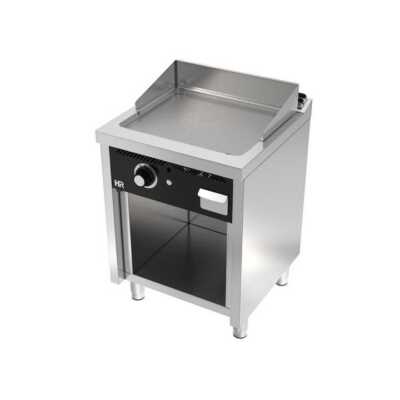 Fry-Top a gás móvel aço rectificado 8