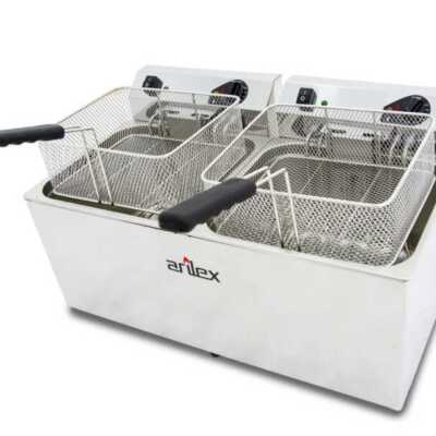 Fritadeira eléctrica sem torneira 2 cubas 12L EVO1212TR