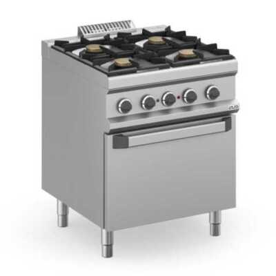 Fogão a gás 4 queimadores + forno eléctrico MFB77FEXS