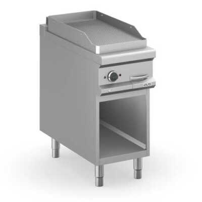 Fry-Top eléctrico placa fenda 40 cm aço rectificado, móvel MFTE94AR