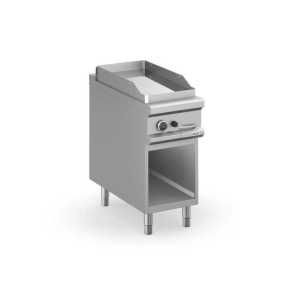 Fry-Top a gás placa lisa cromoduro 40 cm, móvel MFTG94ALC