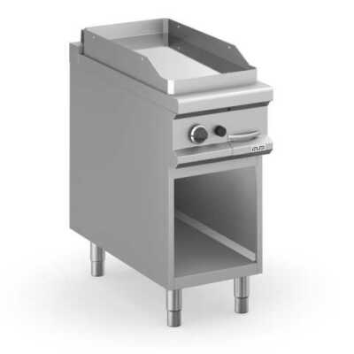 Fry-Top a gás placa lisa cromoduro 40 cm, móvel MFTG94ALC