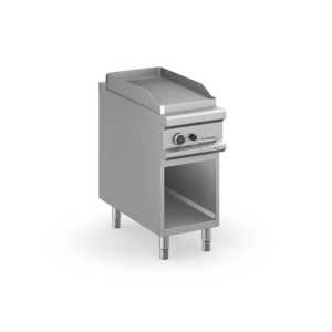 Fry-Top a gás placa fenda 40 cm aço rectificado, móvel MFTG94AR