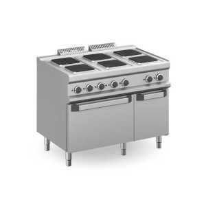 Fogão eléctrico 6 placas quadradas + forno Eléctrico  MPQ711FE