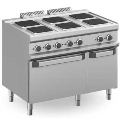 Fogão eléctrico 6 placas quadradas + forno Eléctrico  MPQ711FE