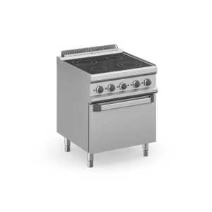 Fogão eléctrico Vitrocerâmica 4 placas + forno eléctrico MVC77FE