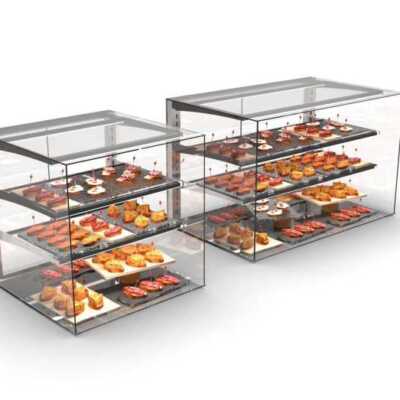 Vitrine neutra com prateleira EPV60