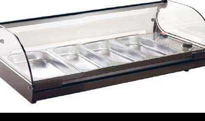 Vitrine aquecida de bancada C24L LED