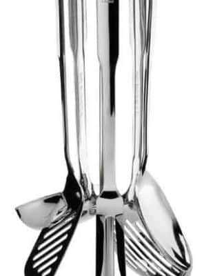 Jogo de Cozinha 5 Peças Inox 18/10 com base Giratória Super Monoblock
