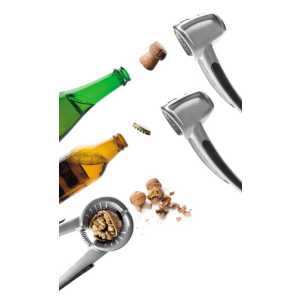 Quebra-Nozes-Abridor De Garrafa Em Inox,