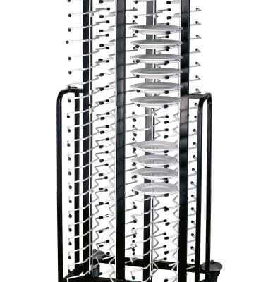 Carro Porta Pratos Inox com Rodas para 100 Pratos