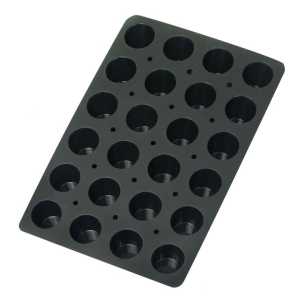 Molde Muffins 24 Cavidades Silicone Black