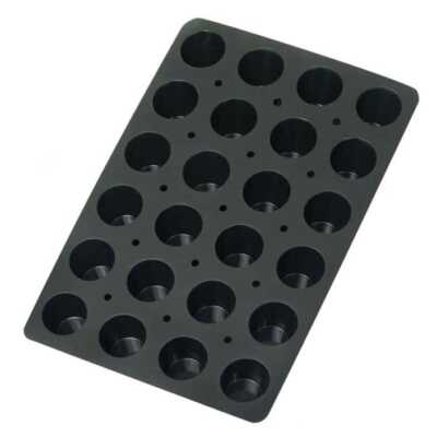 Molde Muffins 24 Cavidades Silicone Black