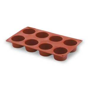 Molde Cilindro 8 Cavidades Silicone Pastryflex