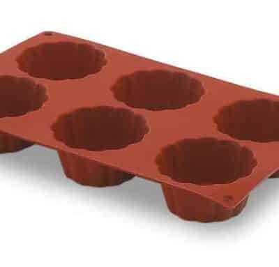 Molde Briochette 6 Cavidades 79 mm Silicone Pastryflex