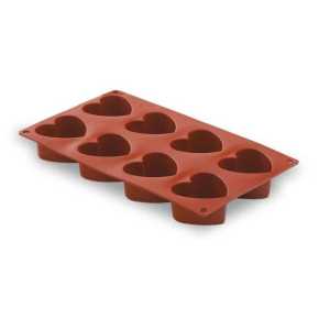 Molde De Coração 8 Cavidades Silicone Pastryflex