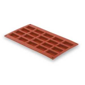 Molde Pequeno Retângulo De 20 Cavidades De Silicone Pastryflex