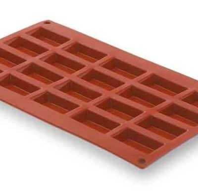 Molde Pequeno Retângulo De 20 Cavidades De Silicone Pastryflex