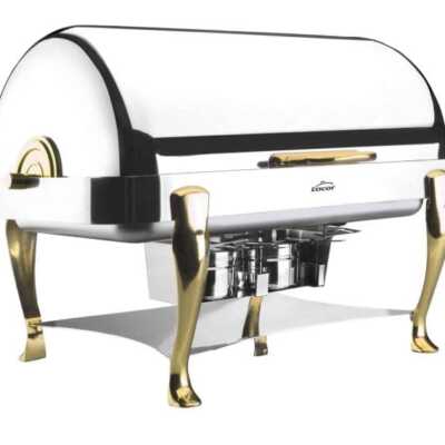 Chafing Dish GN 1/1 Roll Top com Pés de Bronze