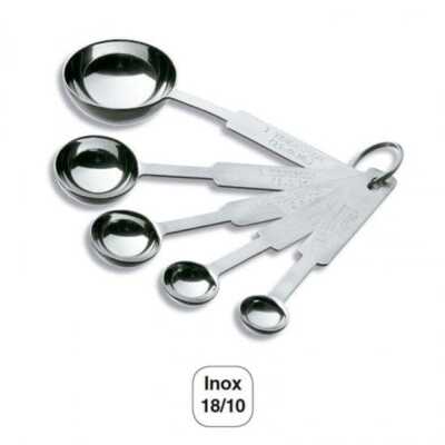 Jogo 5 Colheres Medidoras Inox 18/10
