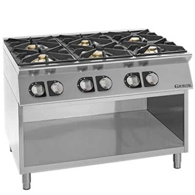 FOGÃO A GÁS DE 6 BOCAS SEM FORNO GIORIK