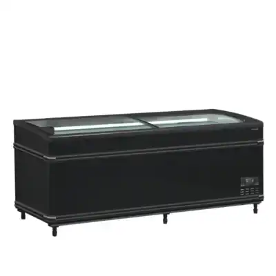 Ilha de supermercado preto Bitemperatura  SFI185B HC-CF VS
