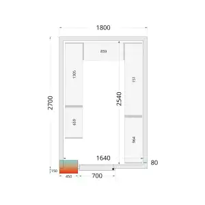 Câmaras frigoríficas 1800 x 2700 x 2120mm CR 180x270x212 NF
